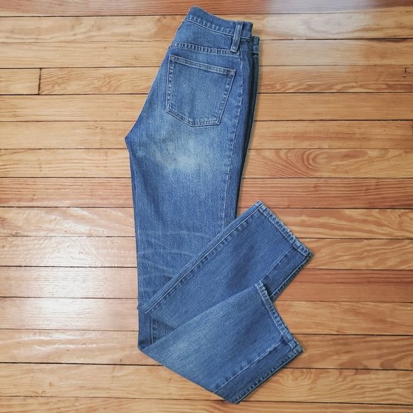 J Crew NWOT "Sample" High Waist VTG Straight Two-Toned Panels Distressed Sz 25 - Picture 5 of 10